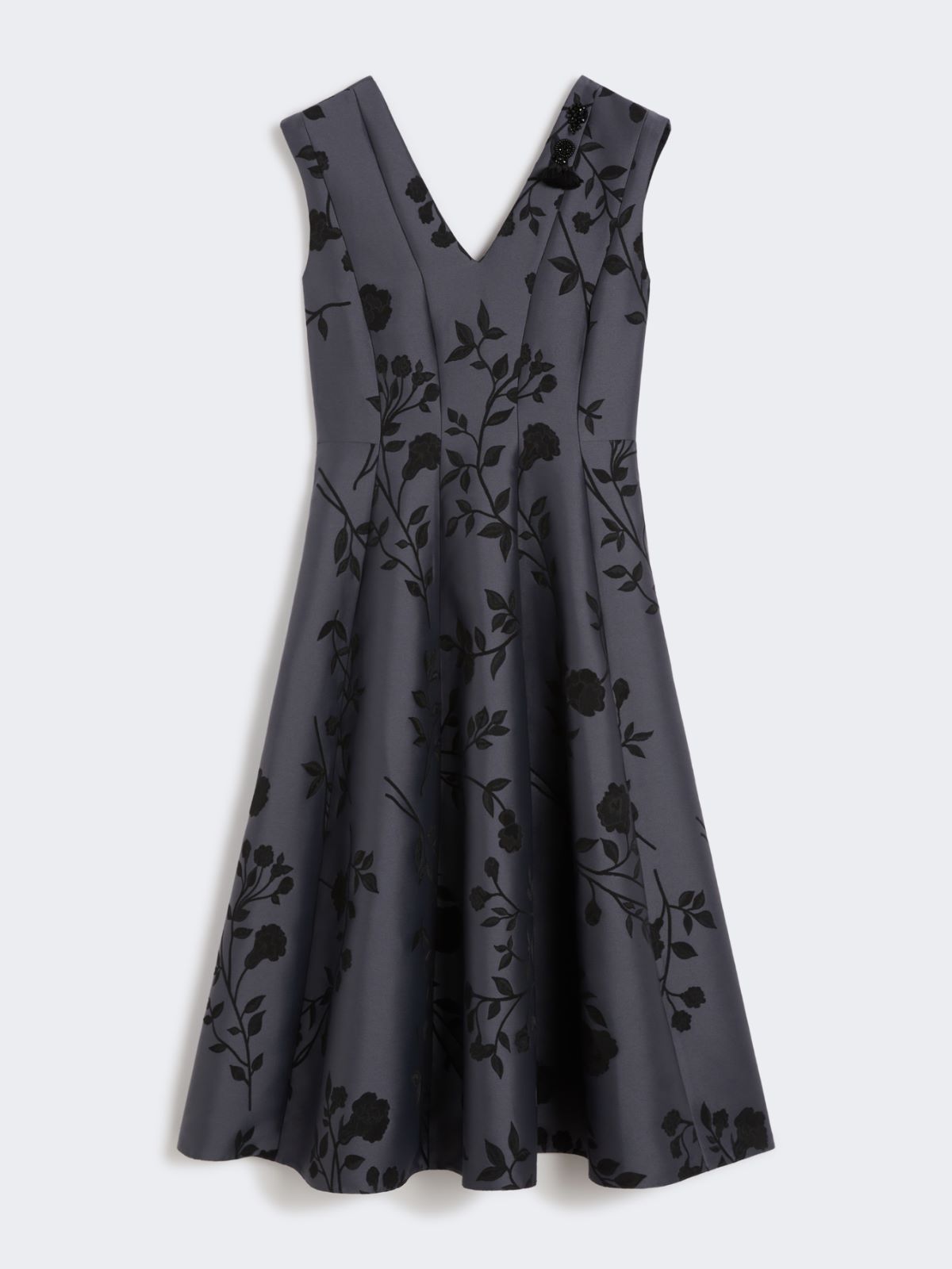 Cotton-blend jacquard dress - MEDIUM GREY - Max Mara - 8