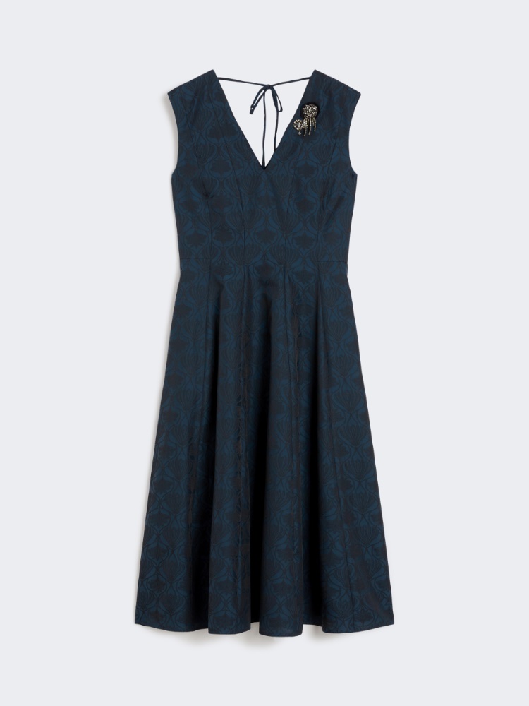 ☆’S Max Mara☆直営店買付☆上品Cotton Jacquard Dress/LAUREN Flared jacquard dress, mustard | 