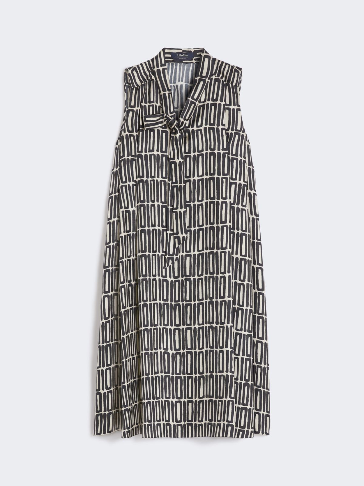 Short printed silk dress - BLACK - Max Mara - 9