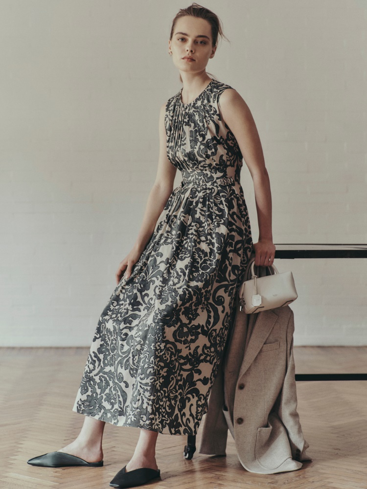 Printed cotton voile dress + KAKI - Max Mara