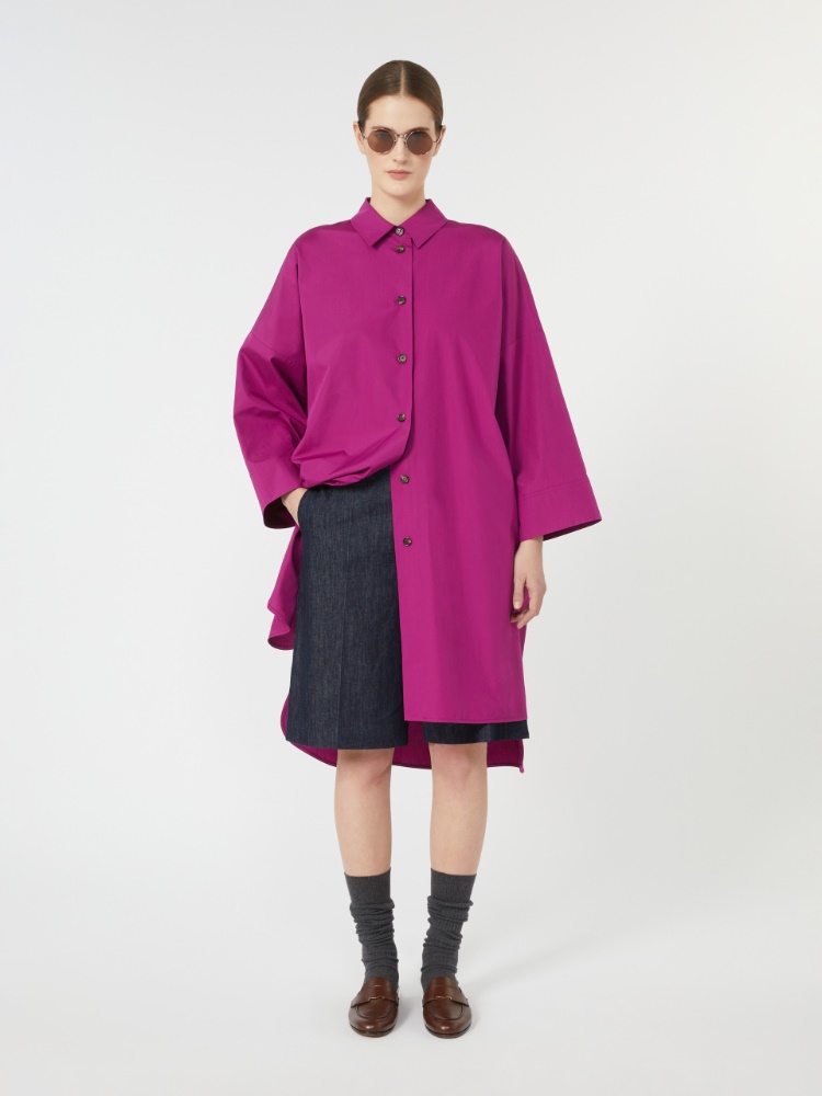Szmizjerka z popeliny bawełnianej - ŚLIWKOWY - Max Mara - 2