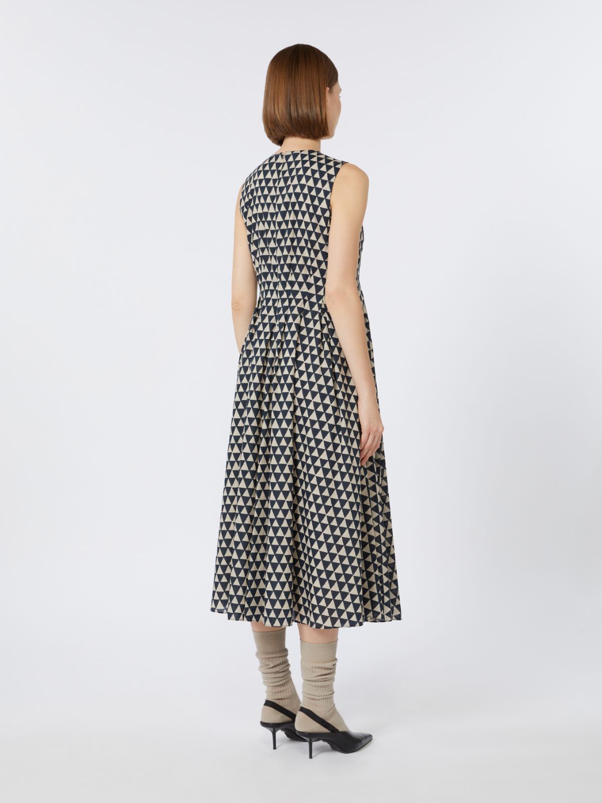 Printed voile midi dress - ULTRAMARINE - Max Mara - 3