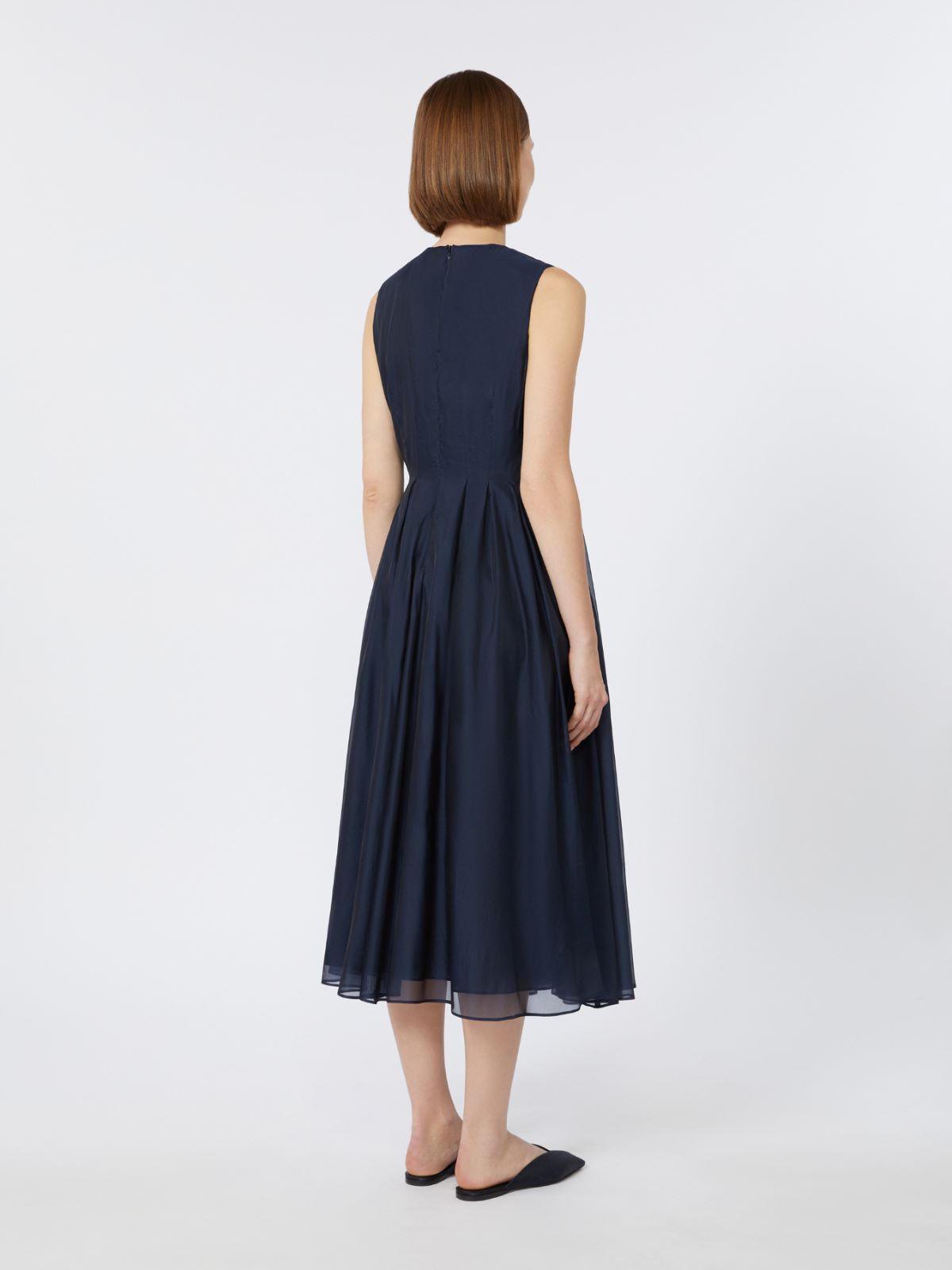 Silk-blend organza dress - ULTRAMARINE - Max Mara - 3