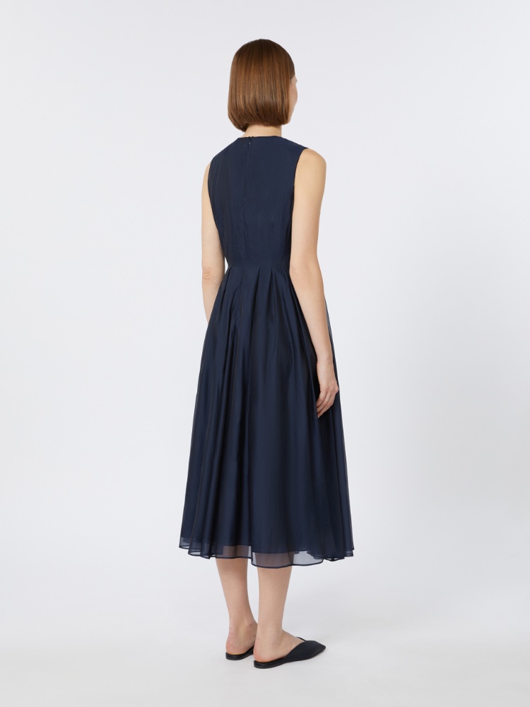 'S MAX MARA☆[ウォーリー] シルク オーガンジー ドレス ウォーリー] シルク ブレンド オーガンジー ドレス, ultramarine