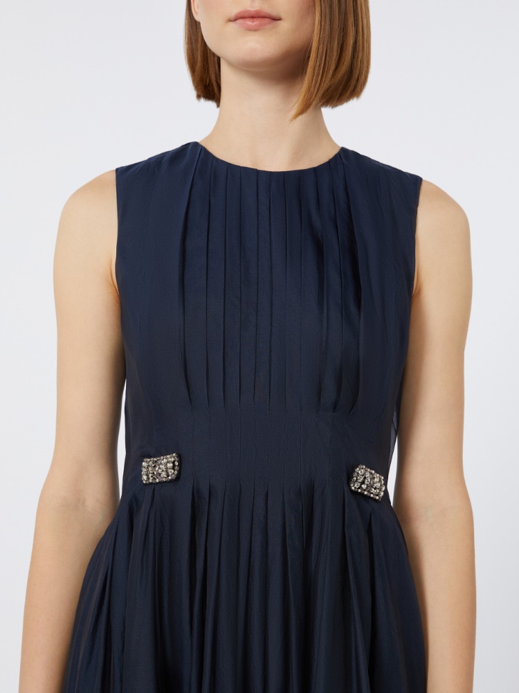 Silk-blend organza dress, ultramarine | 