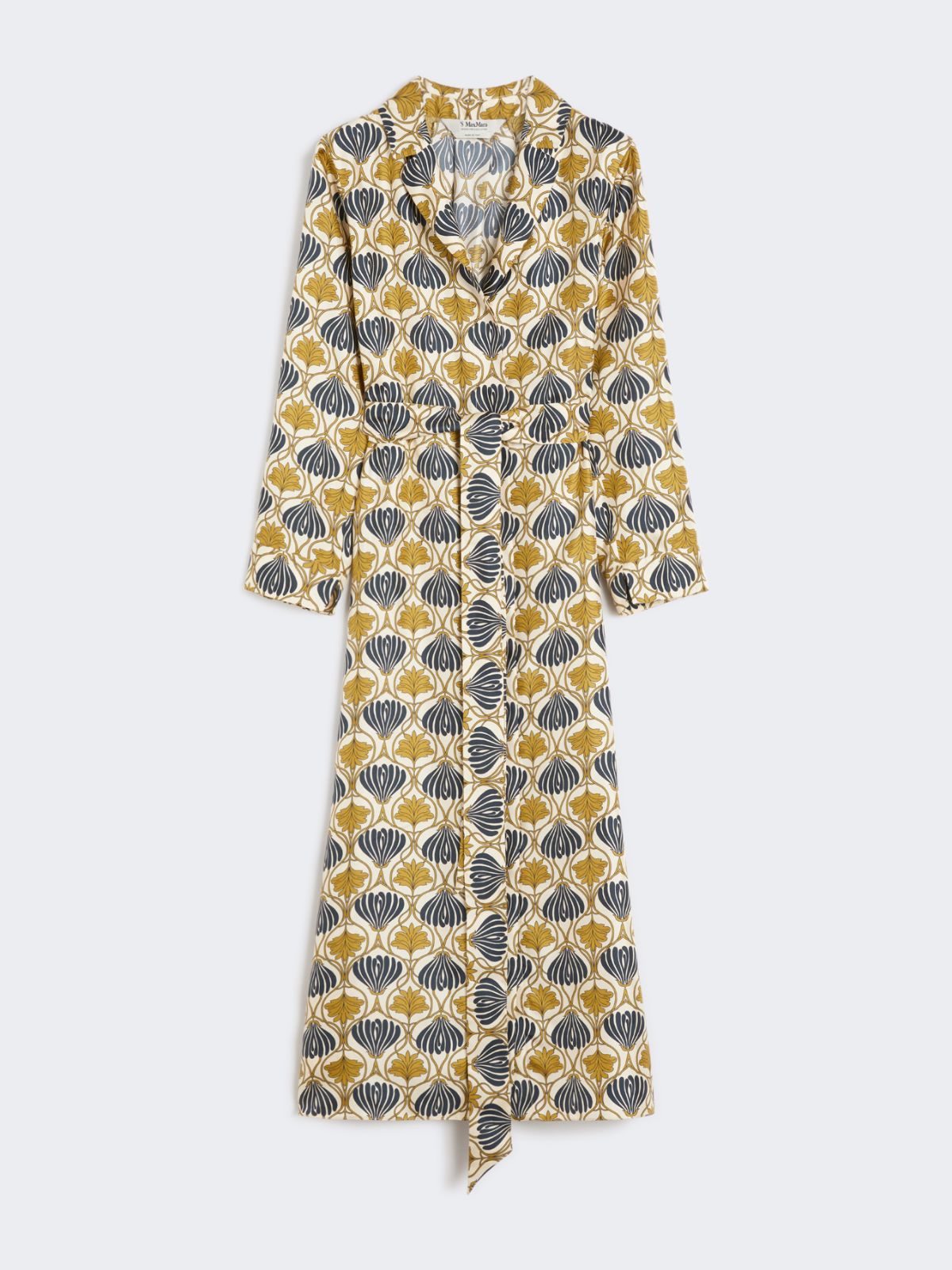 Printed silk kaftan dress - MUSTARD - Max Mara - 8