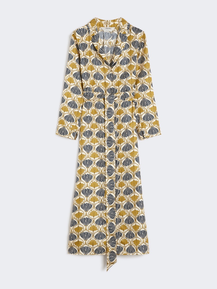 Printed silk kaftan dress - MUSTARD - Max Mara