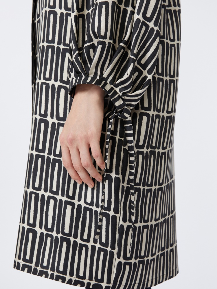 ワンピース MAX MARA Woman Dress Black 2521246017600 015 Max Mara Single-pleated LUNA Sheath Dress with Knotted