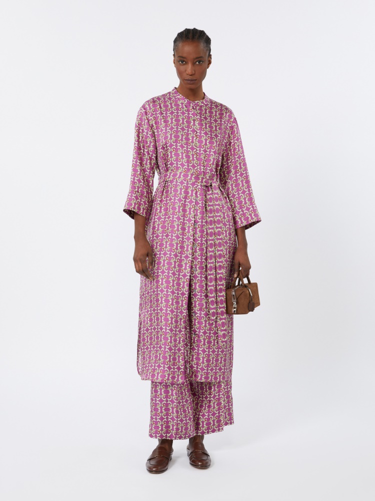 Caftan en sergé de soie imprimée - PRUNE - Max Mara