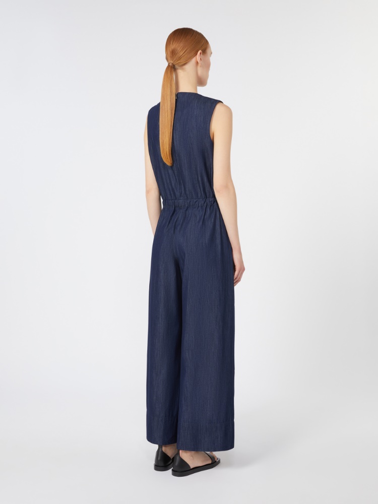 オールインワン・サロペット MAX MARA STUDIO Woman Jumpsuits Blue 2516241013600 067 Women's Filante crepe jumpsuit 2516241013600 Royal