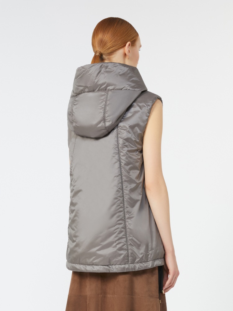 グリーンGO] テクニカル キャンバス フーデット ジレ, dark grey