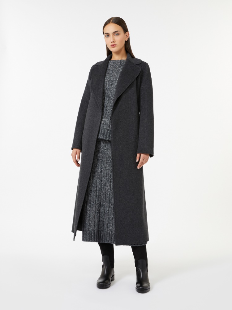 Flared alpaca-blend skirt - DARK GREY - Max Mara