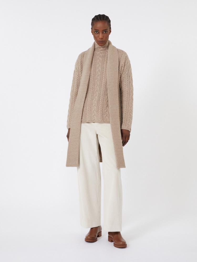 Wool and cashmere knit cardigan - BEIGE - Max Mara