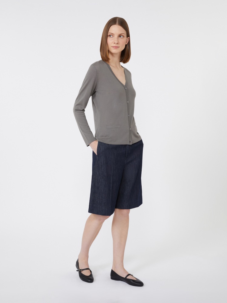 케냐 버진울 가디건 - DARK GREY - Max Mara