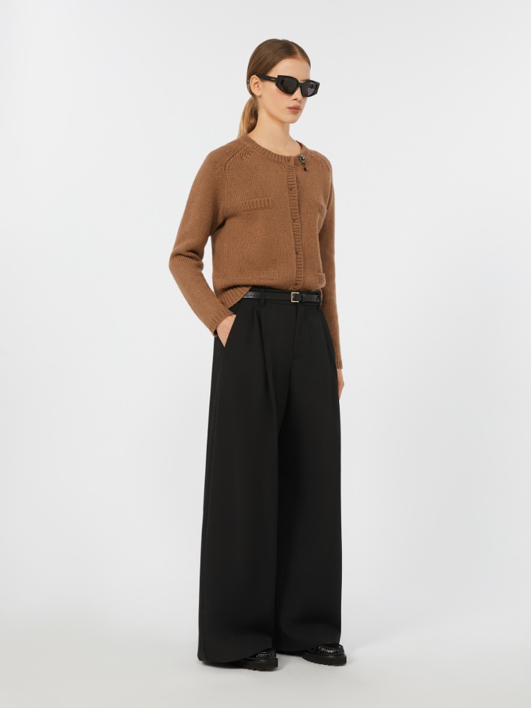 Mouliné wool and cashmere cardigan - CAMEL - Max Mara