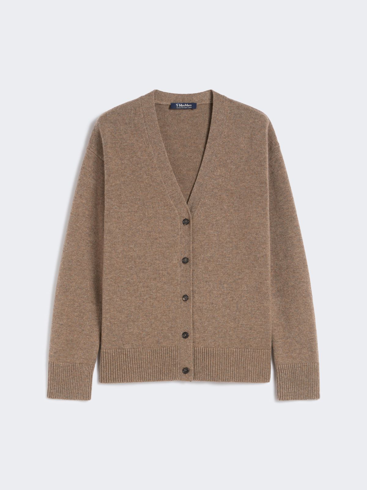 Classic wool and cashmere cardigan, hazelnut brown | Max Mara