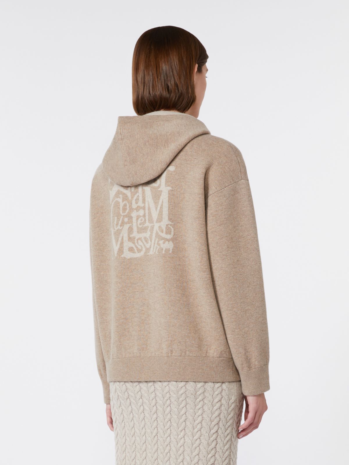 Wool and cashmere hooded cardigan - BISCUIT - Max Mara - 3
