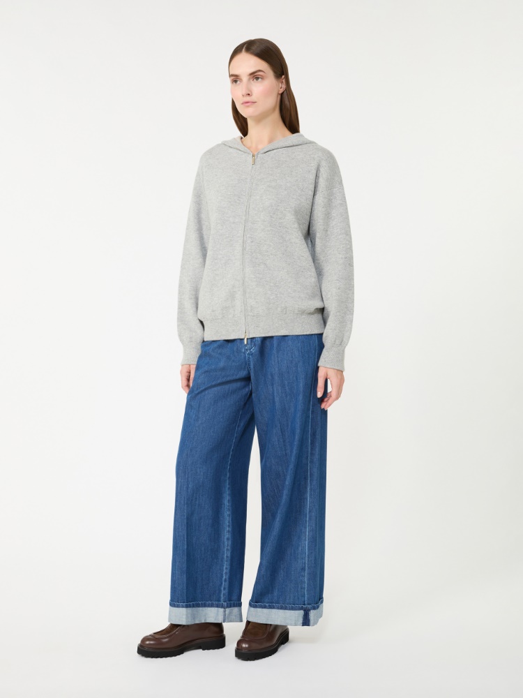 [クルト] ウール カシミヤ フーディ - PEARL GREY - Max Mara