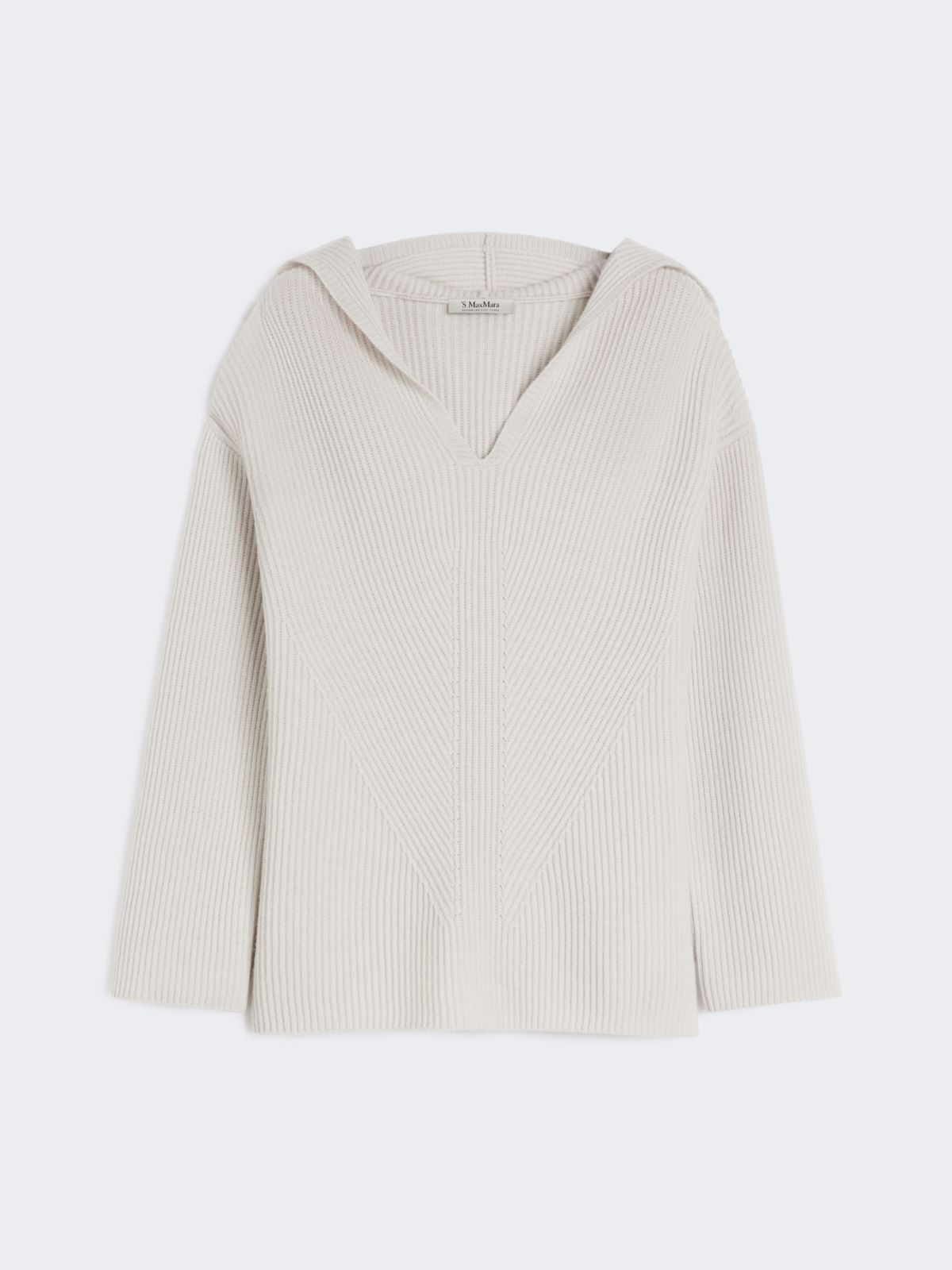 Rib-knit wool sweatshirt - WHITE - Max Mara - 8