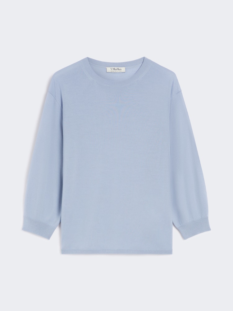 Relaxed-fit wool yarn sweater - LIGHT BLUE - Max Mara