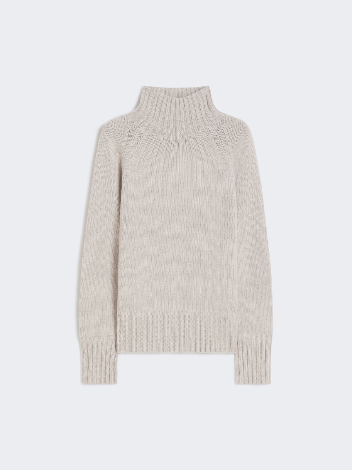 Wool and cashmere yarn polo-neck sweater - SAND - Max Mara - 9
