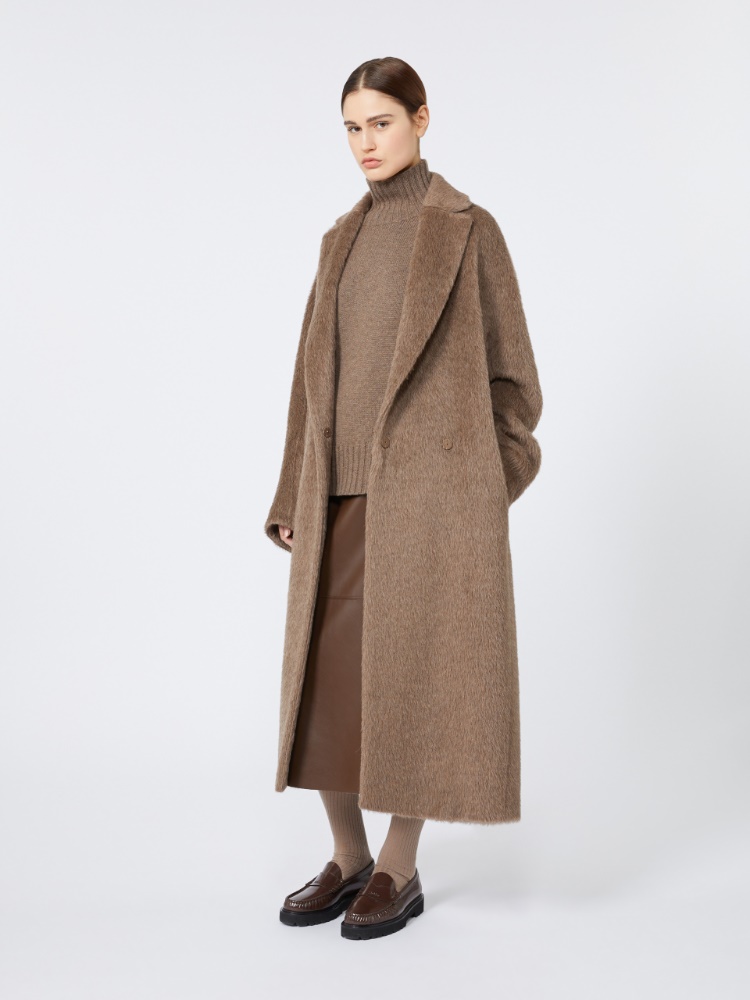 Wool and cashmere yarn polo-neck sweater - HAZELNUT BROWN - Max Mara
