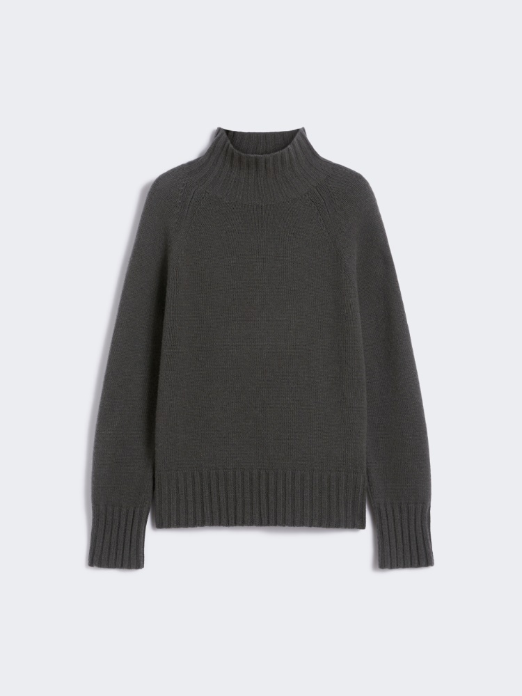 Wool and cashmere yarn polo-neck sweater - GREEN - Max Mara