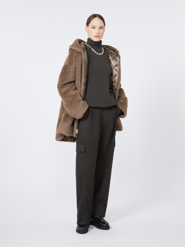 Wool and cashmere yarn polo-neck sweater - GREEN - Max Mara