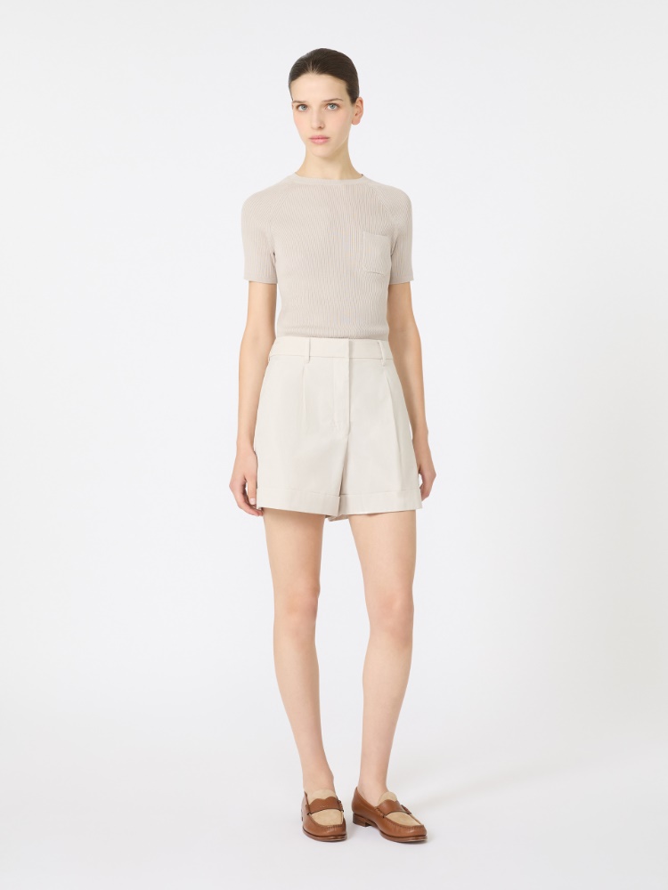 Pullover aus Baumwolle im Rippenmuster - ECRU - Max Mara - 2