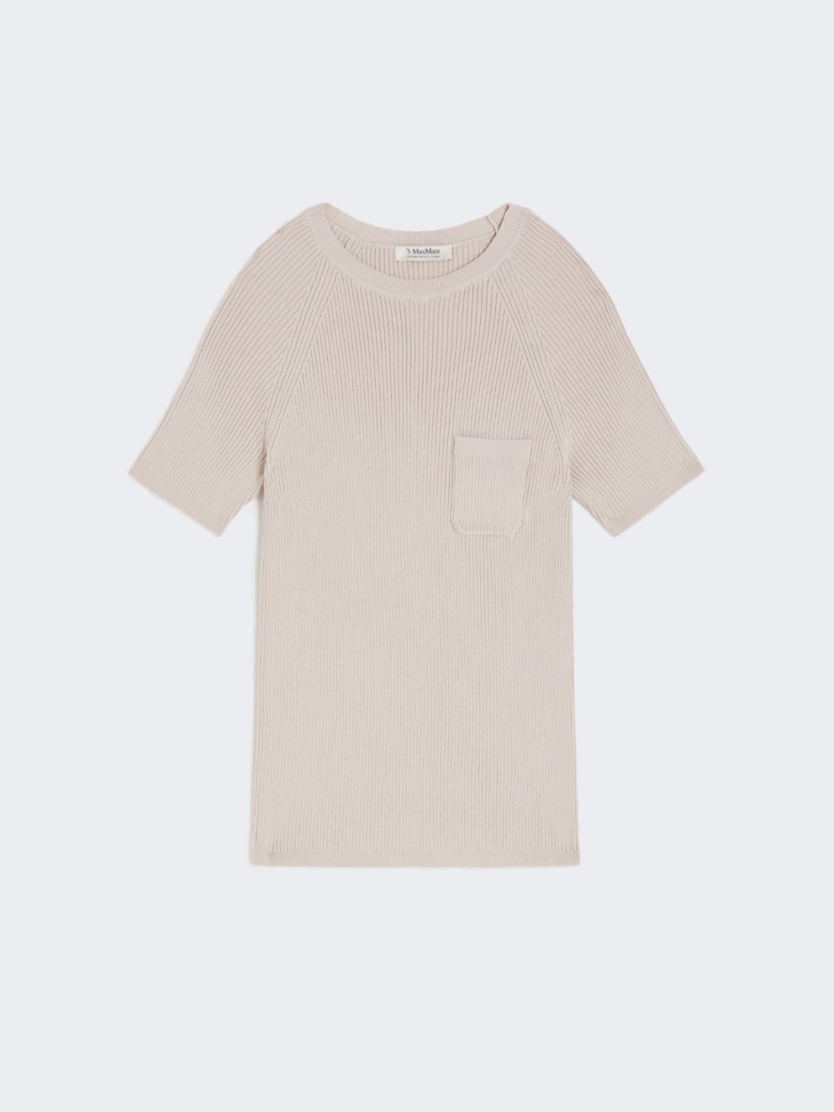 Sweter z prążkowanej bawełny - ECRU - Max Mara - 8