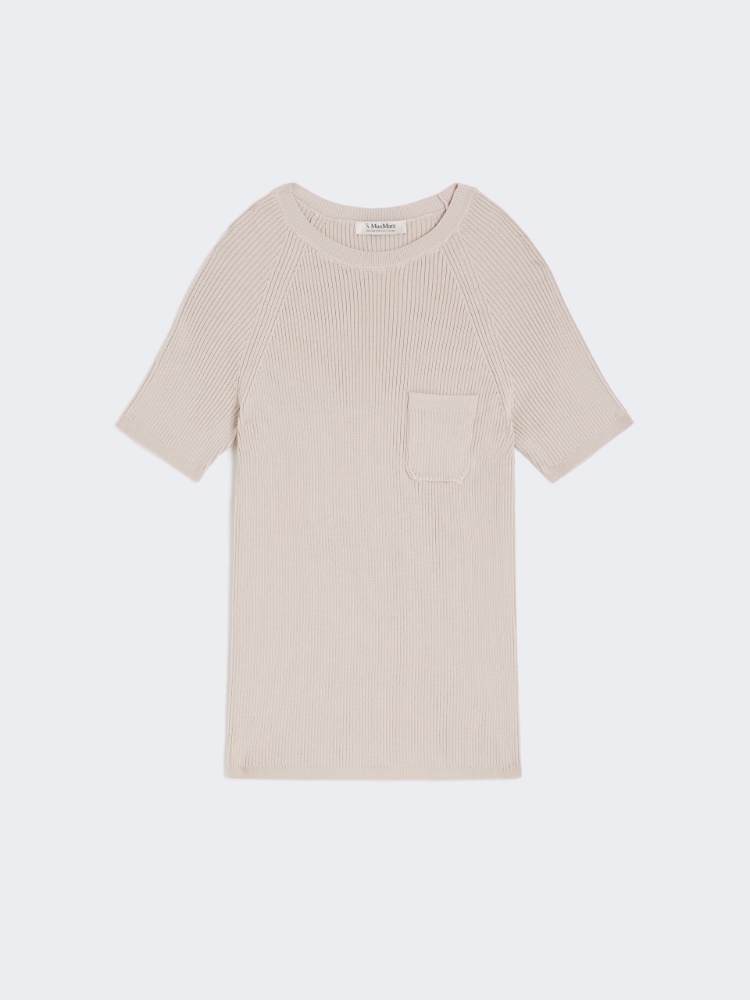 Pullover aus Baumwolle im Rippenmuster - ECRU - Max Mara