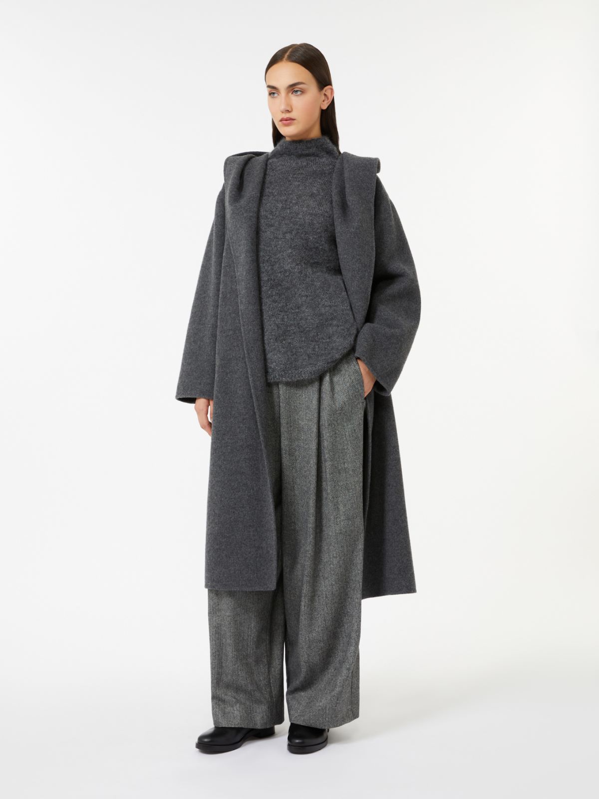 Mohair yarn sweater - DARK GREY - Max Mara