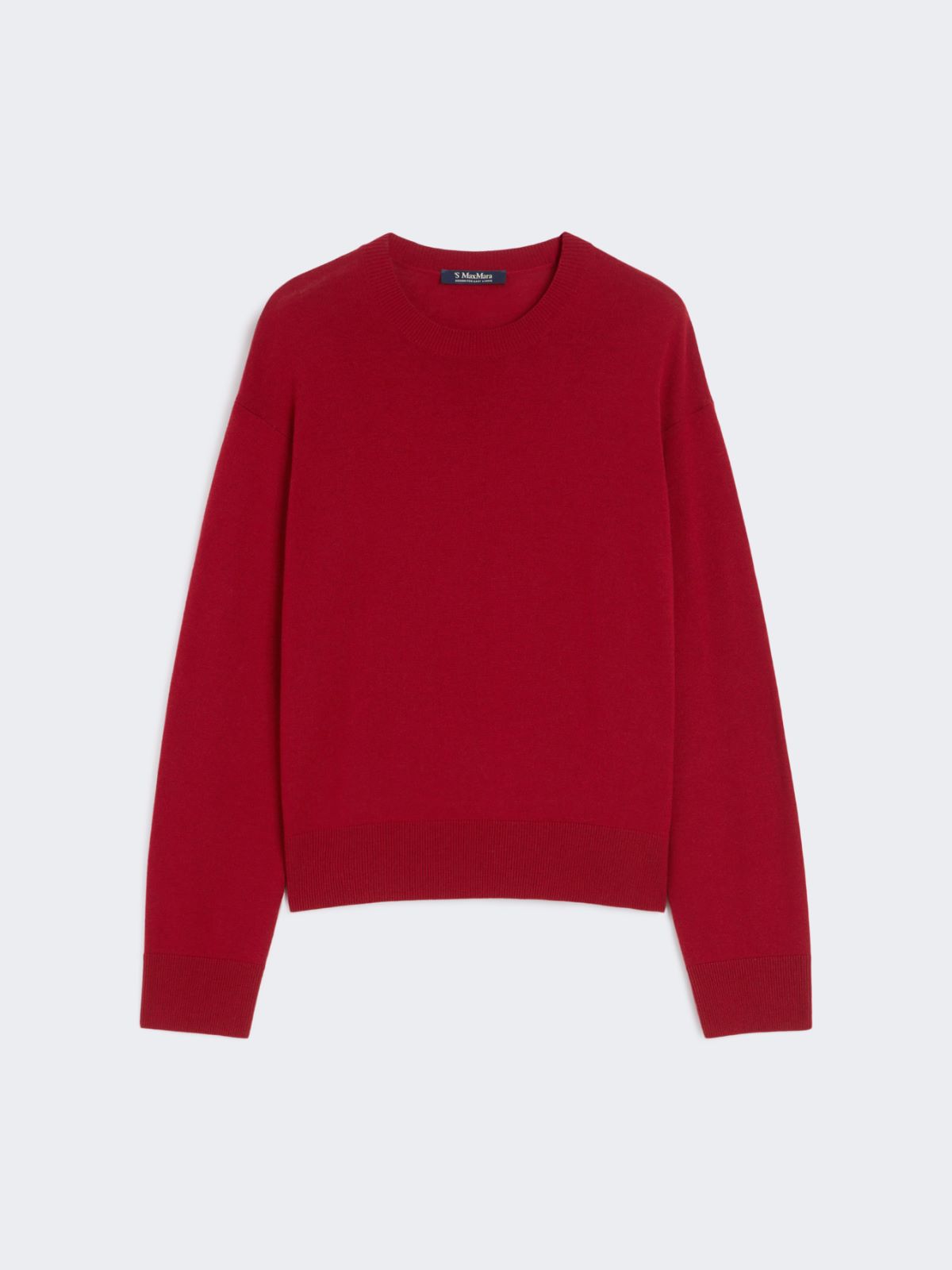 Wool sweater with branded patch detail - RED - Max Mara - 9
