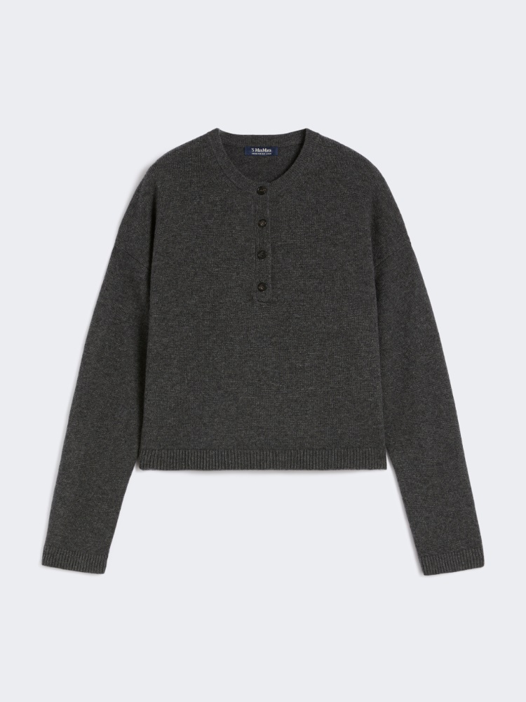Wool and cashmere mini jumper - MEDIUM GREY - Max Mara