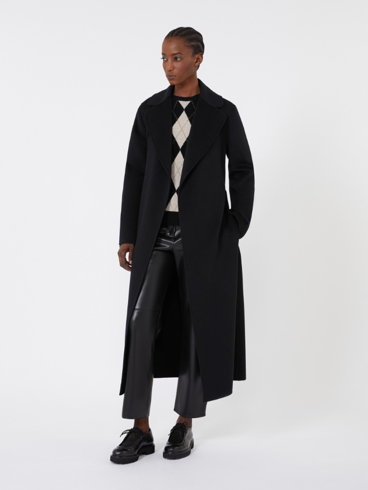 Argyle wool and cashmere sweater - BLACK - Max Mara