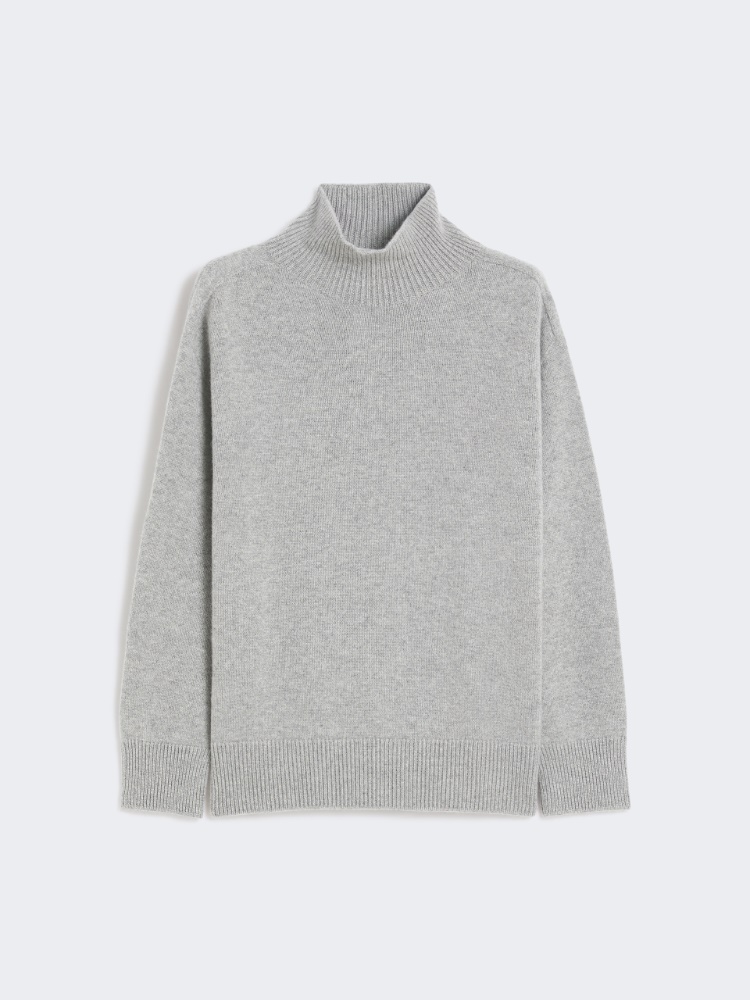 Cashmere polo-neck sweater - LIGHT GREY - Max Mara