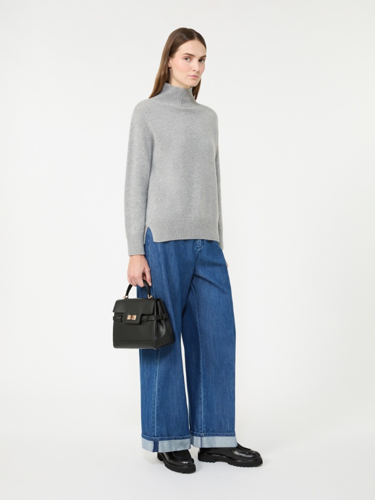 Cashmere polo-neck sweater - LIGHT GREY - Max Mara