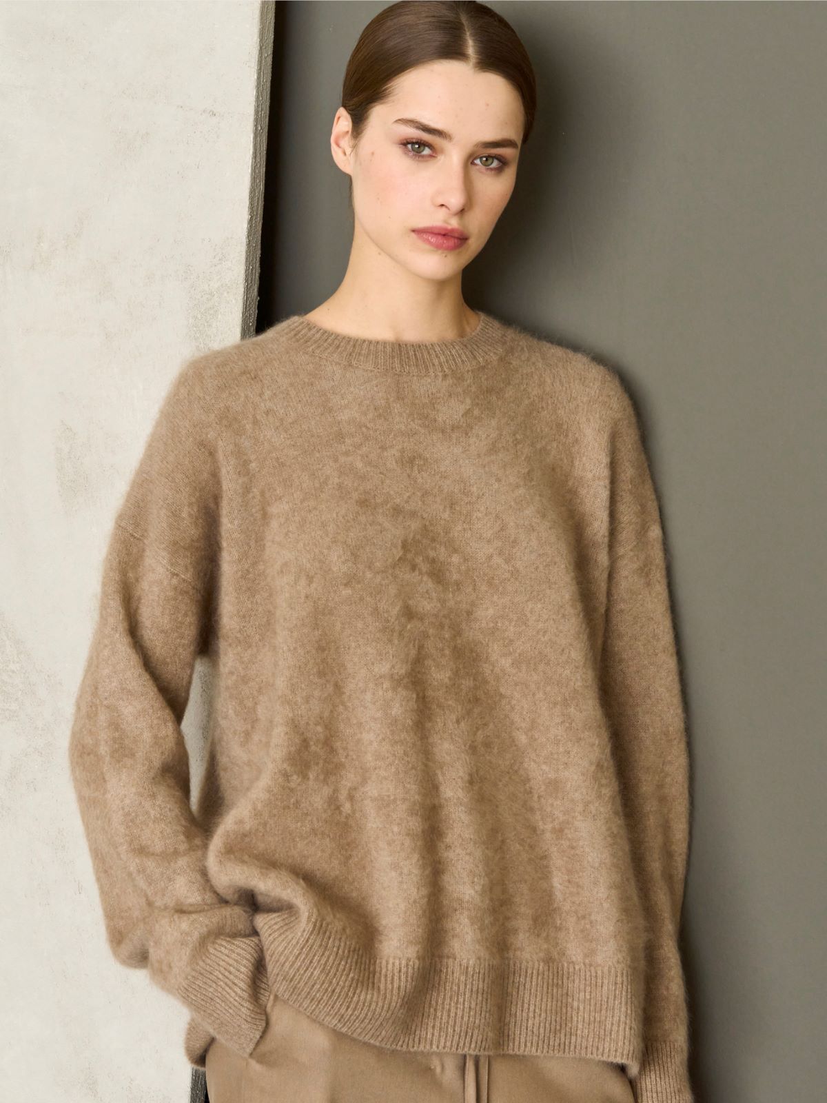 Brushed cashmere jumper + BEIGE - Max Mara