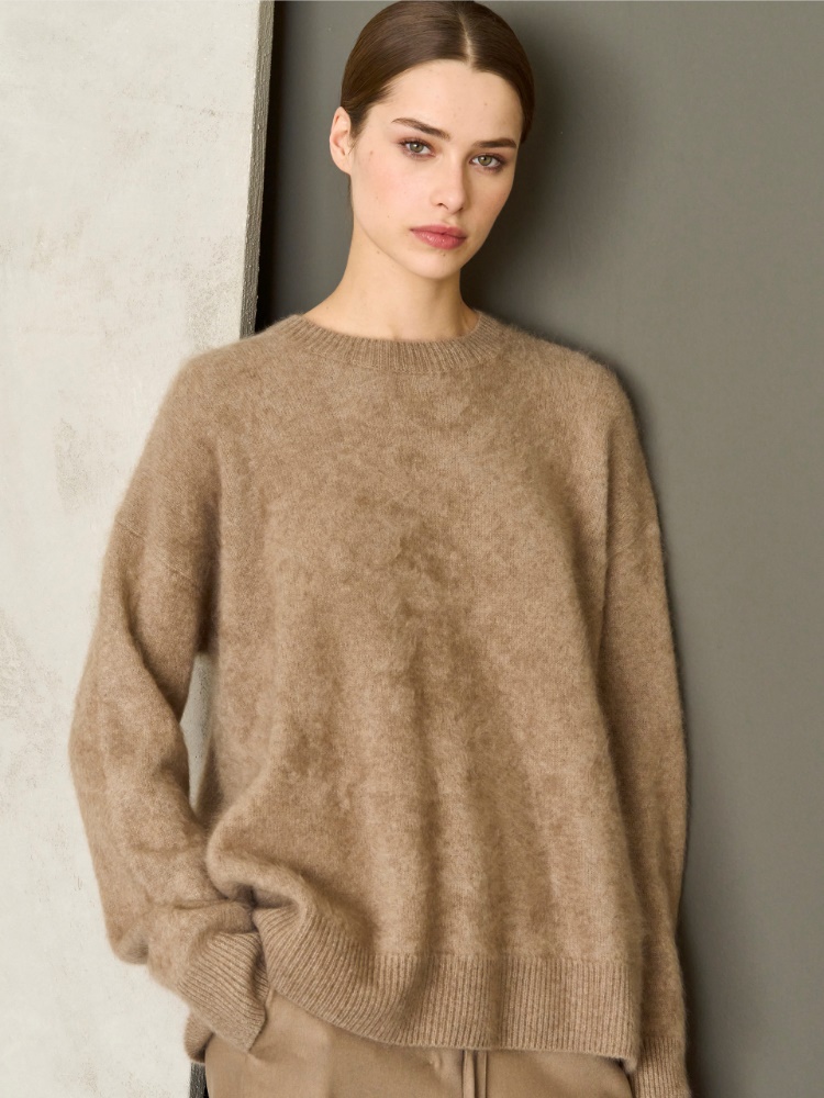 Brushed cashmere jumper + BEIGE - Max Mara