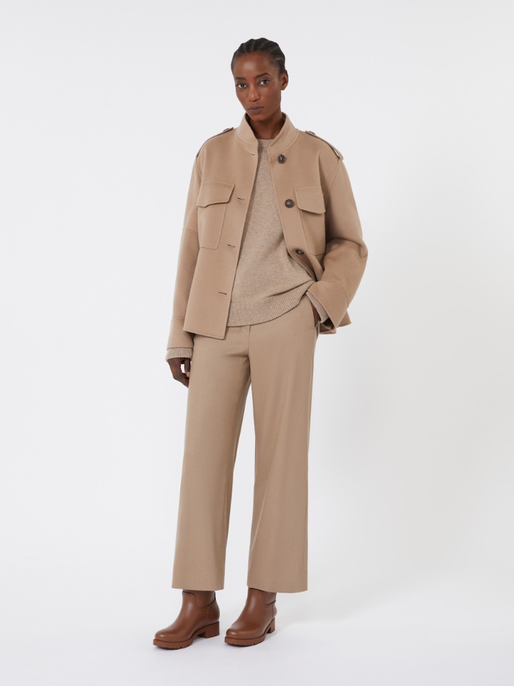Relaxed-fit wool and cashmere sweater - BEIGE - Max Mara