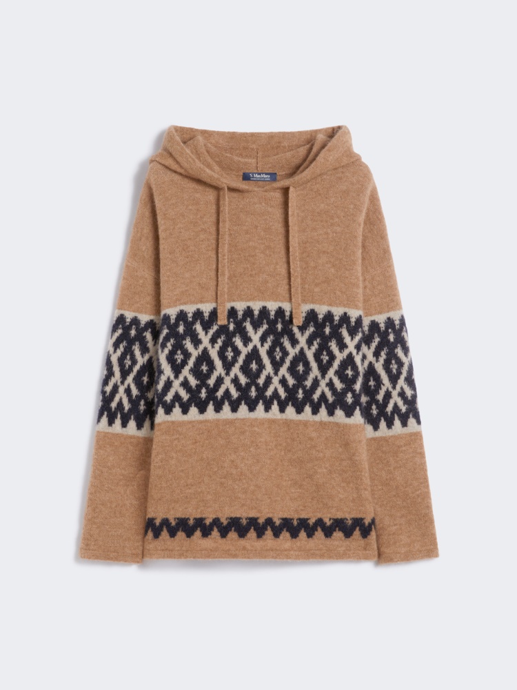 Mohair-blend jacquard sweatshirt - CAMEL - Max Mara