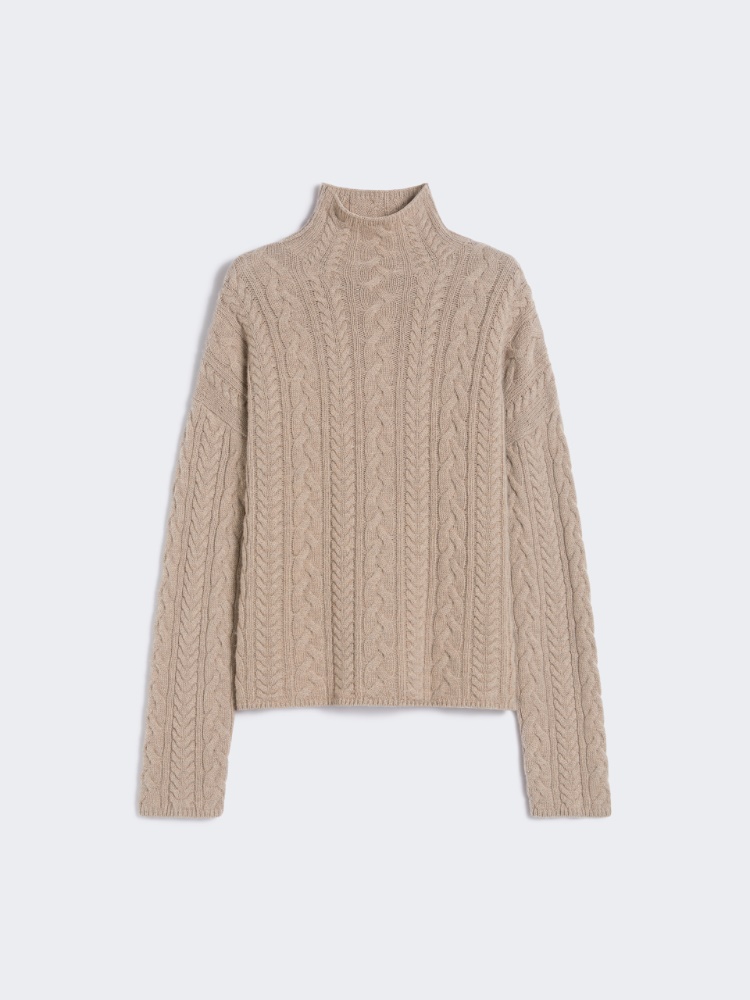 Wool and cashmere polo-neck sweater - BEIGE - Max Mara