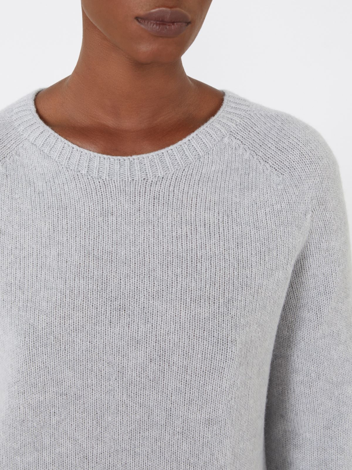 Comfortable wool and cashmere sweater - PEARL GREY - Max Mara - 4