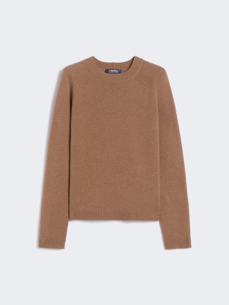 Wool and cashmere crew-neck sweater - CAMEL - Max Mara