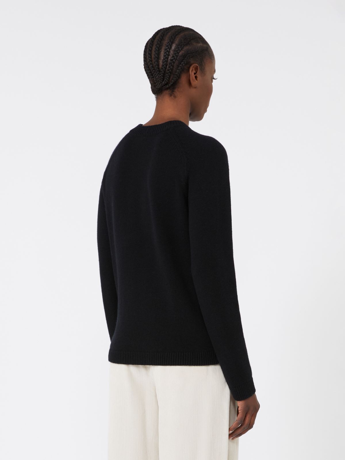 Wool and cashmere crew-neck sweater - BLACK - Max Mara - 3