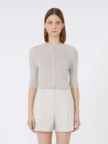 アウターその他 MAX MARA MIRCO CARDIGAN Mirco sequined wool and cashmere cardigan in brown - Max
