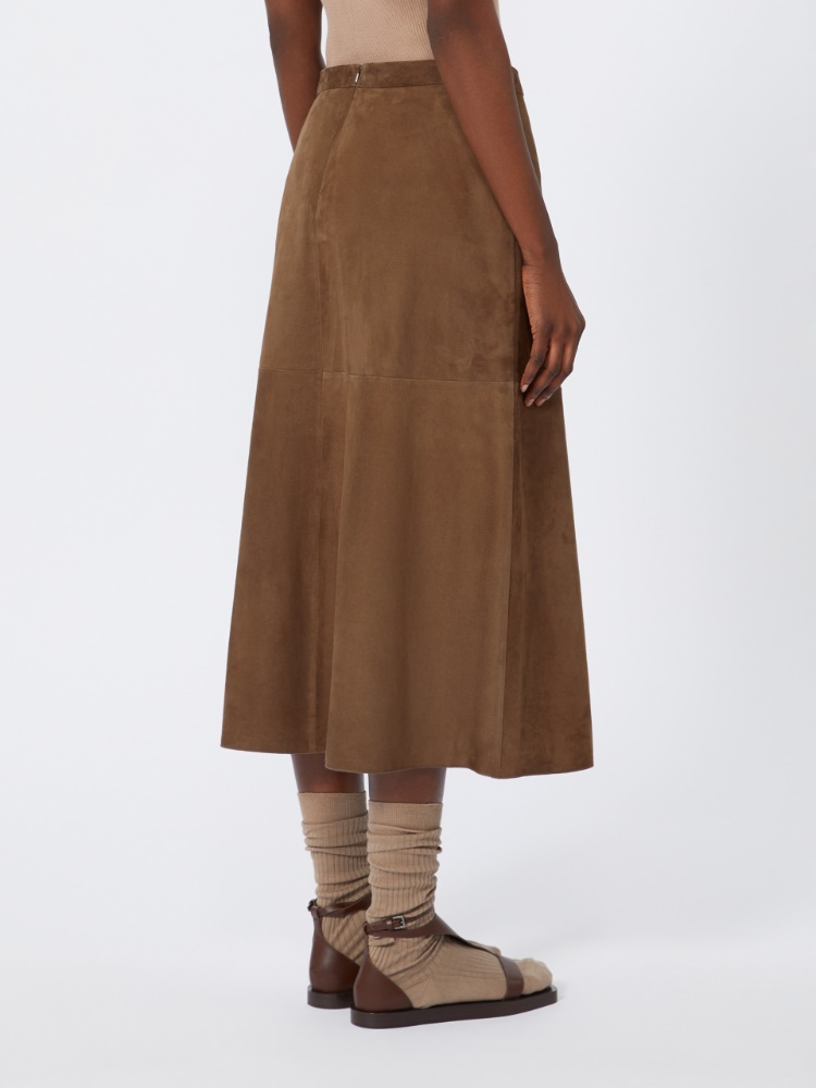 ☆'S Max Mara☆直営店買付☆エレガントSuede Skirt/CIPRIA Women's Cipria in suede leather midi skirt | S MAX MARA | 24S