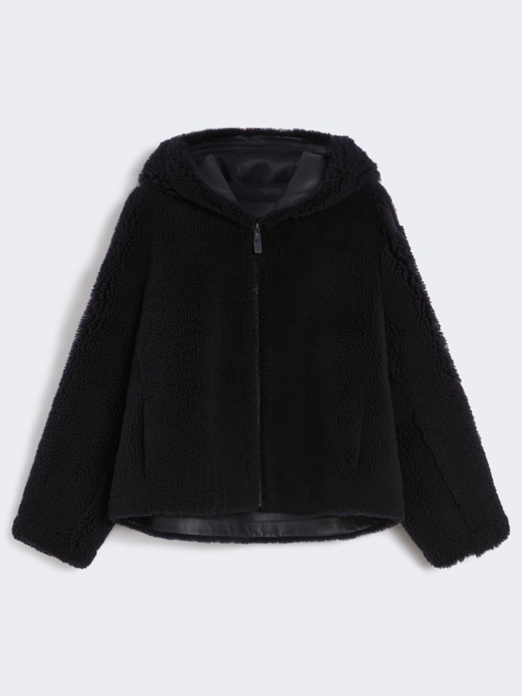 Cashmere sheepskin jacket - MIDNIGHTBLUE - Max Mara