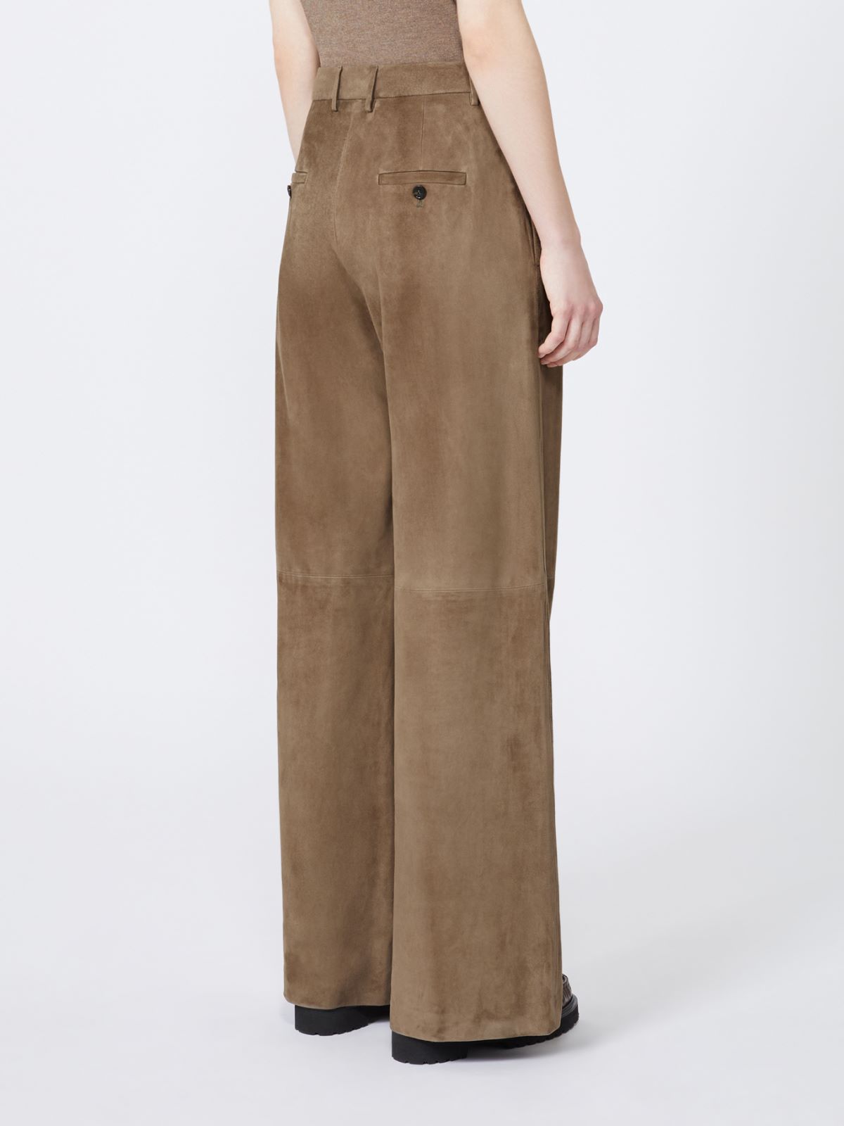 Suede trousers - BROWN - Max Mara - 3