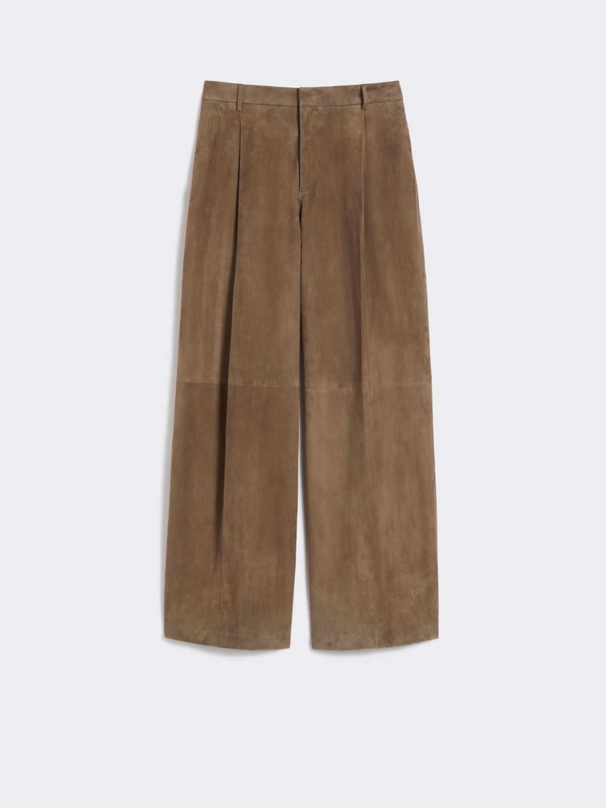 Pantalon en cuir suédé - BRUN - Max Mara - 9